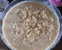Arroz doce com açúcar queimado