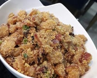 Farofa de pinhão com bacon