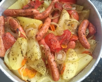 linguiça de frango ao forno