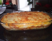 Bolo de batata com carne e queijo