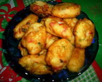 Bolinho de batata doce frito