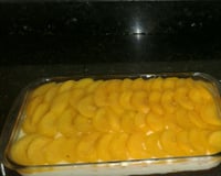 Torta de pêssego gelada e fácil