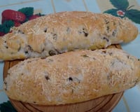 Pão de azeitonas pretas ou verdes