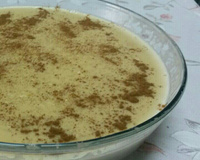 Arroz doce com açúcar queimado