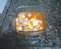 Lingüiça com batata