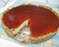 Receita de cheesecake - feito com ricota