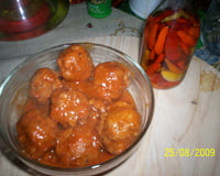 Almôndega meio a meio (carne moída e linguiça de churrasco)