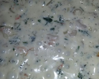 Camarão com requeijão cremoso e creme de leite