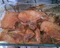 Bisteca de porco ao forno
