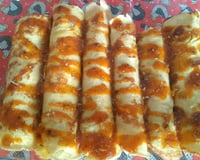 Panqueca de frango desfiado