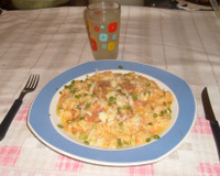 Macarrão com calabresa na pressão à moda do Otavio