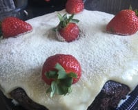 Bolo vulcão de leite ninho