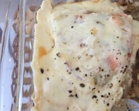 Salmão ao molho de queijo