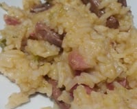 Arroz carreteiro delícia (com sobras de churrasco)