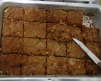 Bolo de maçã com granola