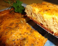 Bolo salgado de milho e creme de cebola