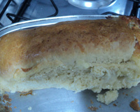 Pão caseiro com fermento em pó da Denise