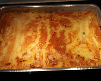 Torta de aveia com recheio de frango, azeitonas e palmito