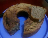 Bolo de farinha de mandioca com banana