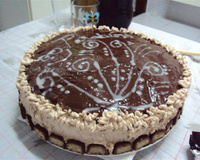 Bolo prestígio à moda Mi