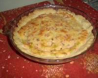 Quiche de queijo e presunto