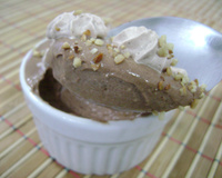 Parfait gelado de chocolate e castanha