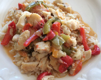 Moqueca de postas de peixes e camarões (sem azeite de dendê)