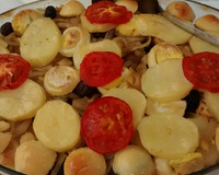 Bacalhau assado com batatas