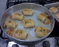 Pãezinhos de presunto e queijo