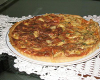 Quiche de champignon com bacon