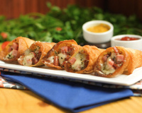 Pizza cone com massa de pastel