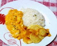 Frango ao molho de abóbora cabocha e requeijão