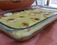 Doce de banana com cobertura de leite condensado ( Lúcio Cezar )