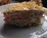 Deliciosa torta de sanduíche natural