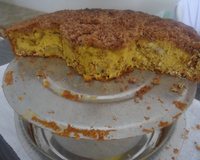 Bolo de granola com maçã e banana