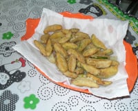 Jiló frito crocante