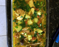 Frango caipira com batata