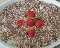 Pavê de morango com chocolate