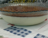 Mousse de maracujá com cobertura cremosa de chocolate