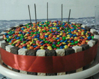 Bolo barril de confete