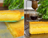 Pode acreditar: esse bolo cremosíssimo de fubá é o acompanhamento perfeito para um café fresquinho