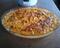 Gratinado de batatas com frango e bacon