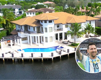 Longe dos campos, Messi passa seu tempo livre em mansão de R$ 53 milhões à beira-mar na Flórida, com 8 quartos, duas docas privativas e piscina com cascata