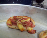 Pãezinhos de presunto e queijo