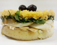 Bacalhau com broa de milho