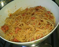 Macarrão com linguiça