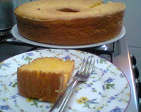 Bolo de milho feito com cuscuz