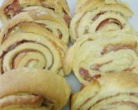 Pão recheado com presunto parma