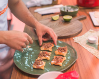 Esfiha folhada de carne