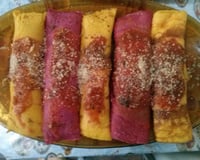 Panqueca colorida natural